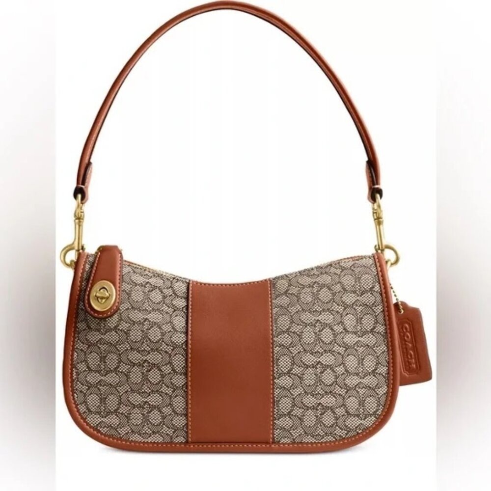 Like New-Coach Swinger 20 in Micro Signature Jacquard- Rare find!!